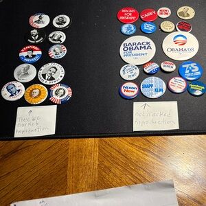 29 Vintage Political Campaign Buttons Collection